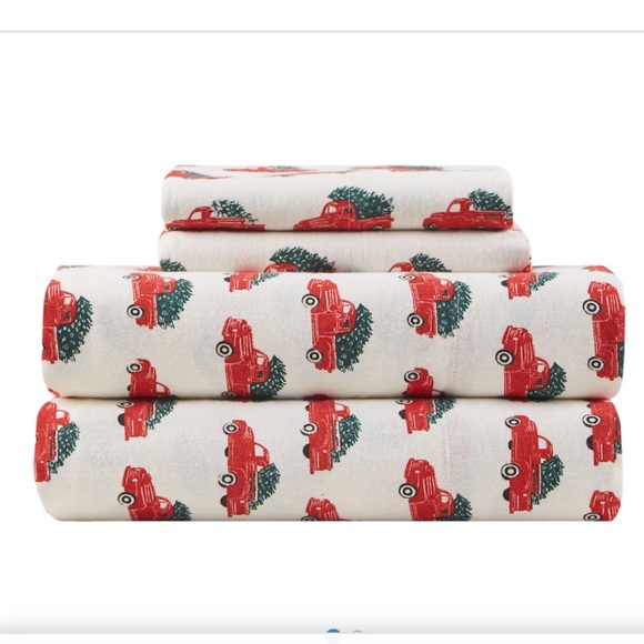 Joyland 100% cotton Queen size Flannel Christmas bedding. New - Picture 1 of 6